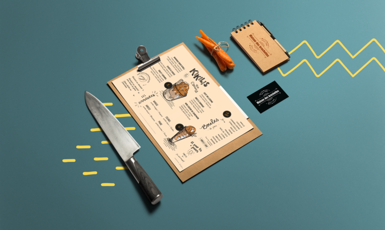Carte des desserts pour la Maison des Brochettes