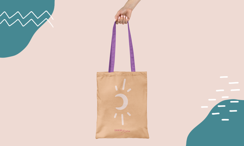 Logo imprimé sur un sac en tissu