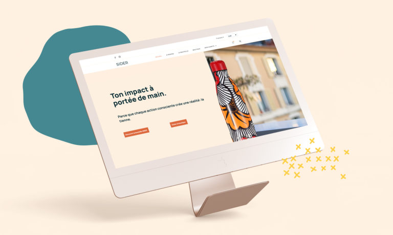Site e-commerce affiché dans un ordinateur